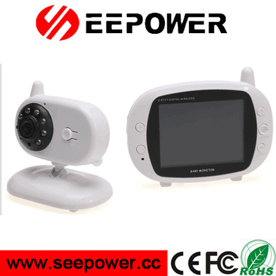 3,5 do monitor sem fio do bebê da cor completa 2.4GHz Digitas da polegada detecção branca da temperatura
