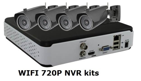 Câmera sem fio 720P WIFI NVR do IP de 1.0MP IR Waterproof Bullet para a família/loja